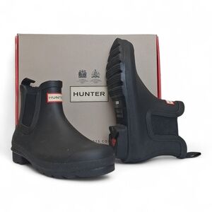 Hunter Black Original Chelsea Ankle Rain Boots
